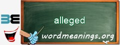 WordMeaning blackboard for alleged